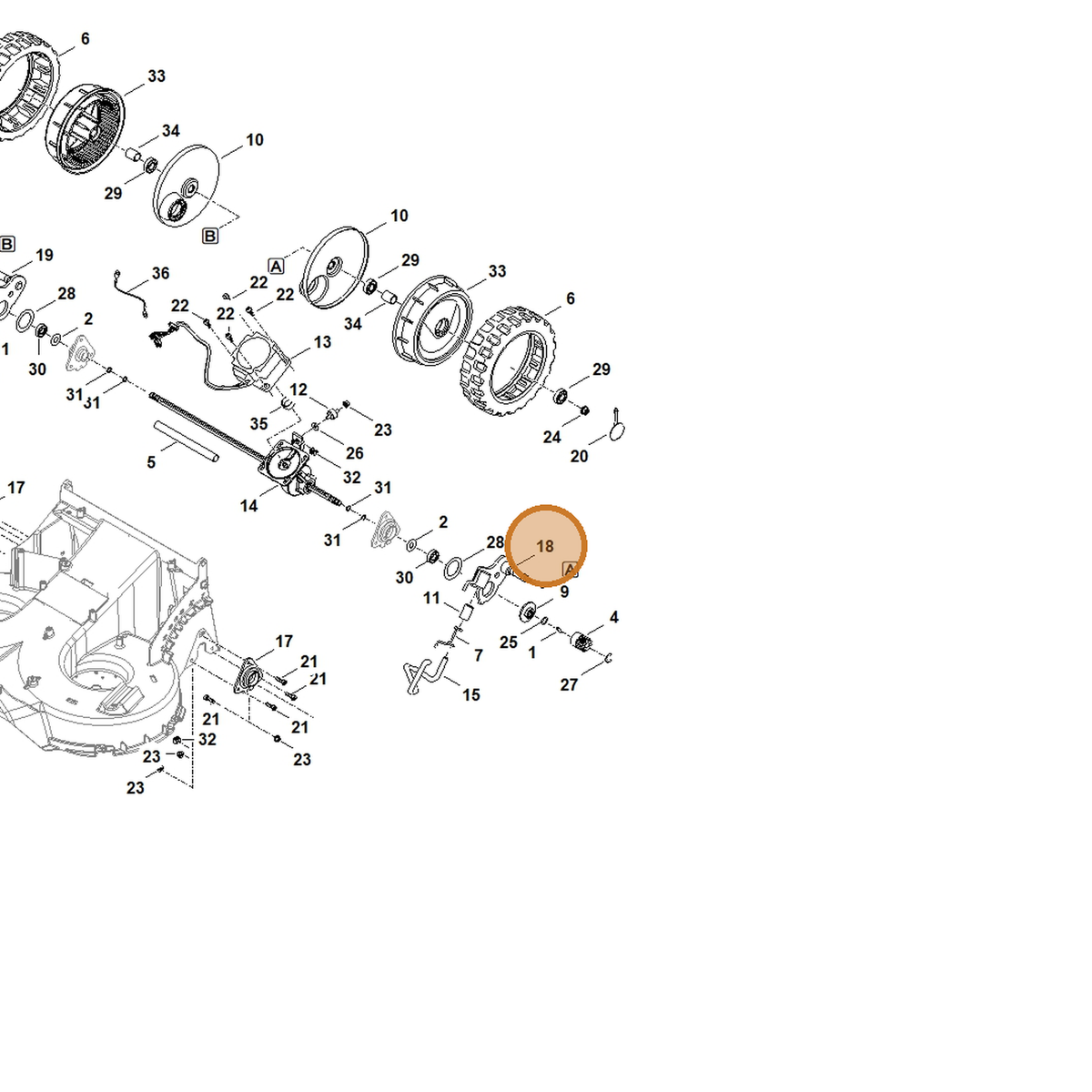 STIHL part 6392-780-4900 — IPL diagram snippet (6x zoom, amber highlight)