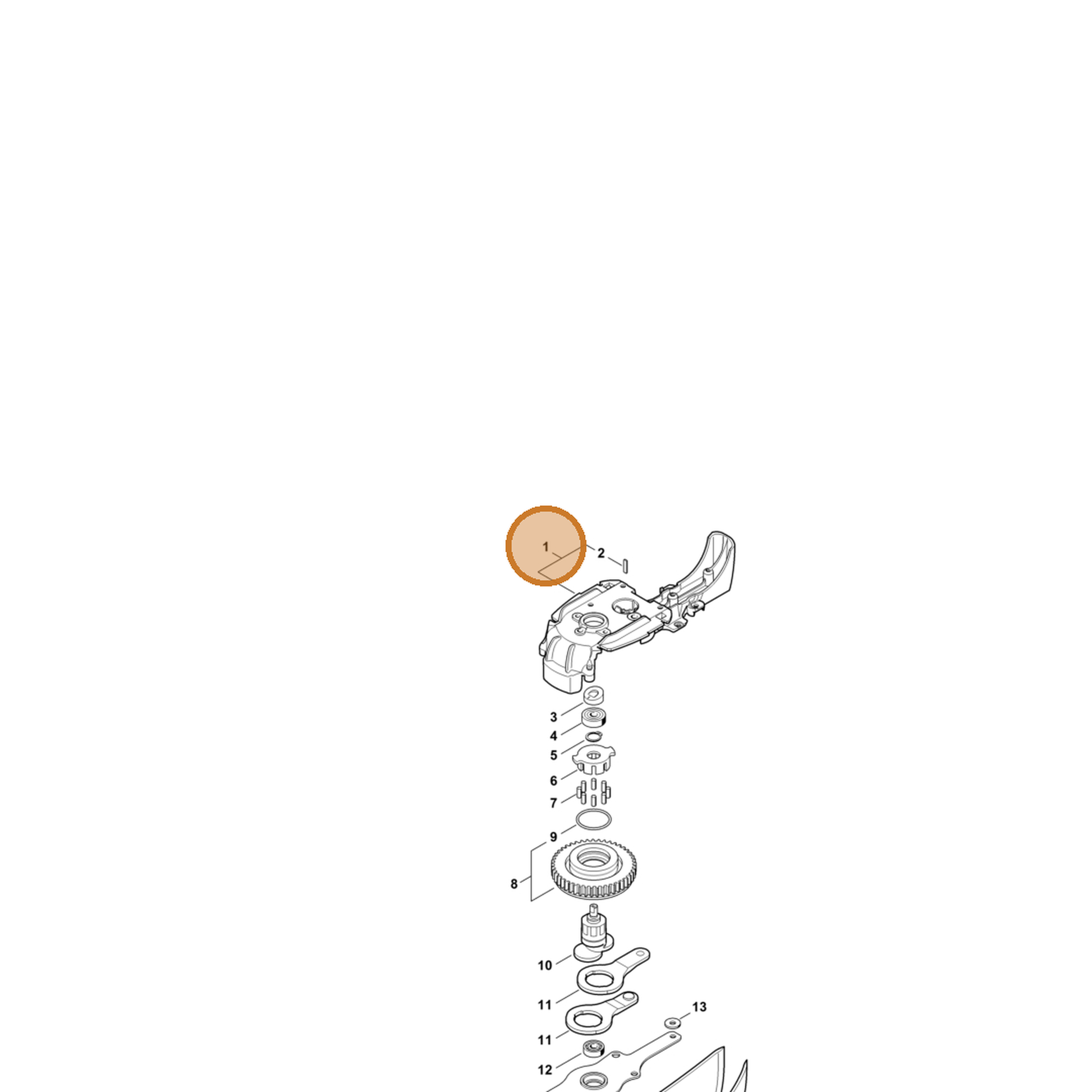 STIHL part 6460-641-0306 — IPL diagram snippet (6x zoom, amber highlight)