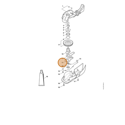 STIHL part 6460-642-6510 — IPL diagram snippet (6x zoom, amber highlight)
