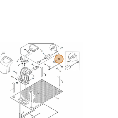 STIHL part 6909-007-1090 — IPL diagram snippet (6x zoom, amber highlight)