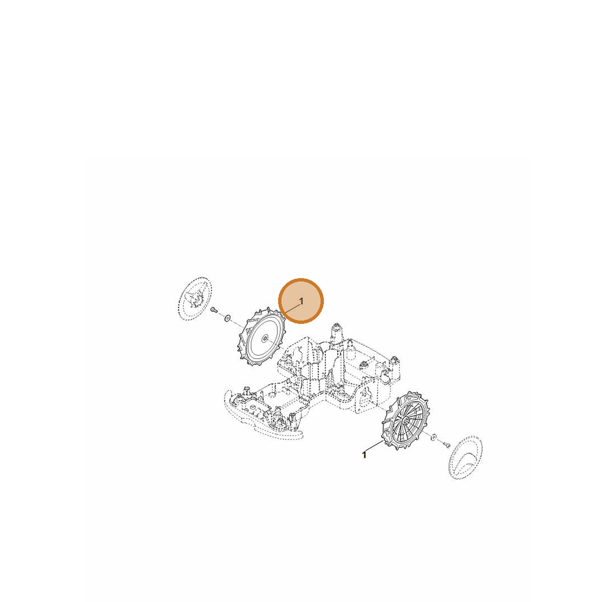 STIHL part 6909-700-0425 — IPL diagram snippet (6x zoom, amber highlight)