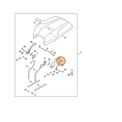 STIHL part 6909-700-7401 — IPL diagram snippet (6x zoom, amber highlight)
