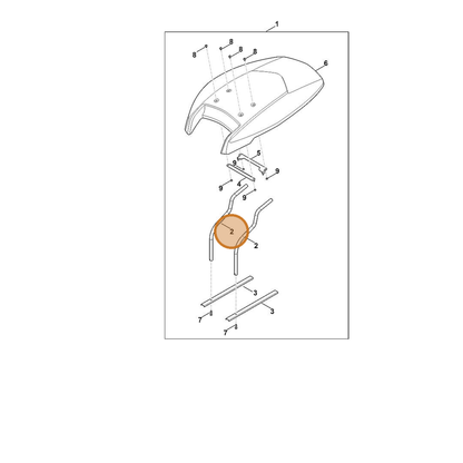 STIHL part 6909-700-7410 — IPL diagram snippet (6x zoom, amber highlight)