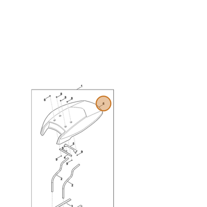 STIHL part 6909-706-0801 — IPL diagram snippet (6x zoom, amber highlight)