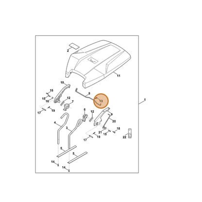 STIHL part 6909-997-6000 — IPL diagram snippet (6x zoom, amber highlight)