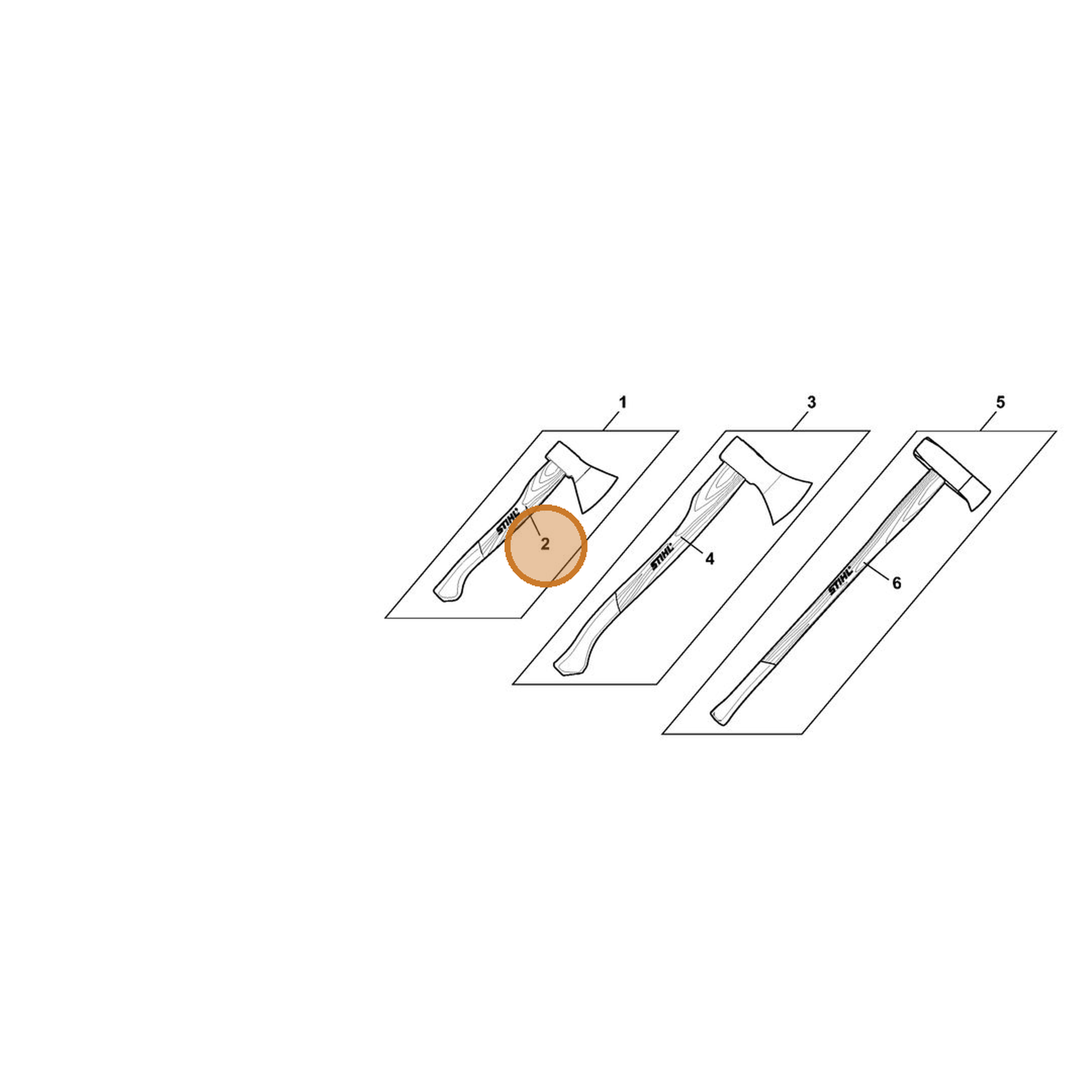 STIHL part 7010-881-2100 — IPL diagram snippet (6x zoom, amber highlight)