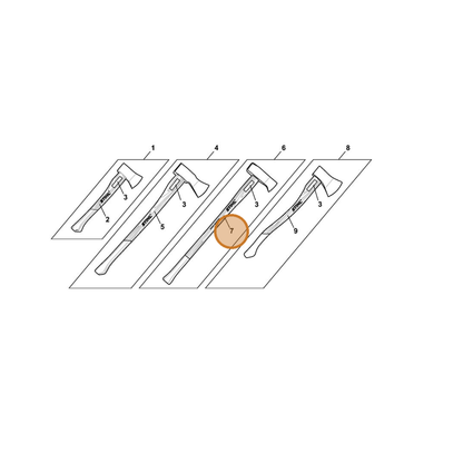 STIHL part 7010-881-2105 — IPL diagram snippet (6x zoom, amber highlight)