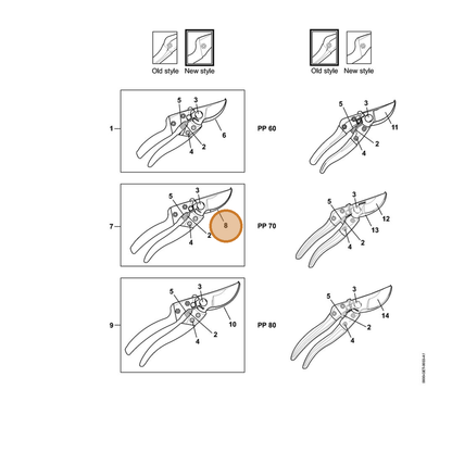 STIHL part 7010-881-3606 — IPL diagram snippet (6x zoom, amber highlight)