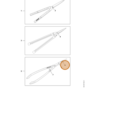 STIHL part 7010-881-3611 — IPL diagram snippet (6x zoom, amber highlight)