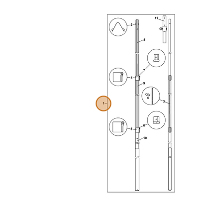 STIHL part 7010-881-4102 — IPL diagram snippet (6x zoom, amber highlight)