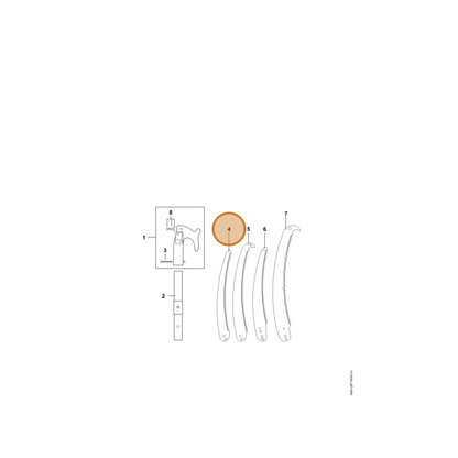 STIHL part 7010-881-9000 — IPL diagram snippet (6x zoom, amber highlight)