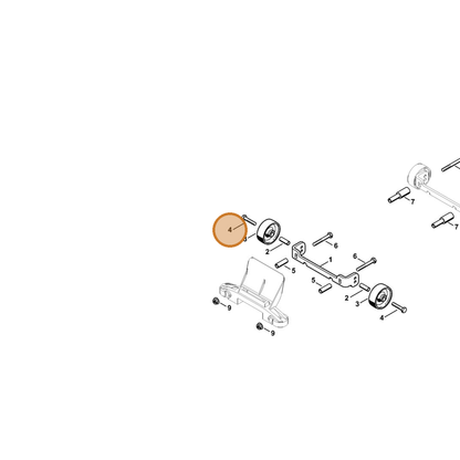 STIHL part 9007-319-1370 — IPL diagram snippet (6x zoom, amber highlight)