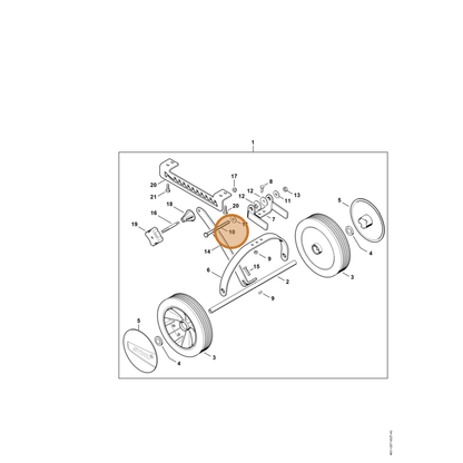 STIHL part 9007-319-2040 — IPL diagram snippet (6x zoom, amber highlight)