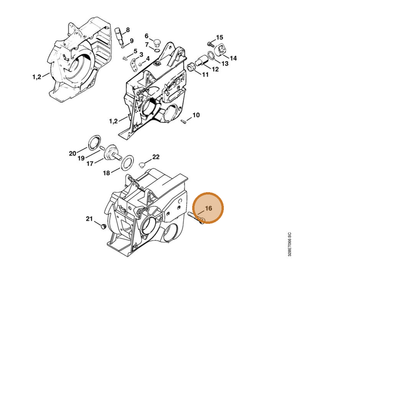 STIHL part 9007-319-2450 — IPL diagram snippet (6x zoom, amber highlight)