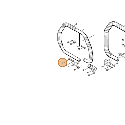 STIHL part 9008-319-1830 — IPL diagram snippet (6x zoom, amber highlight)