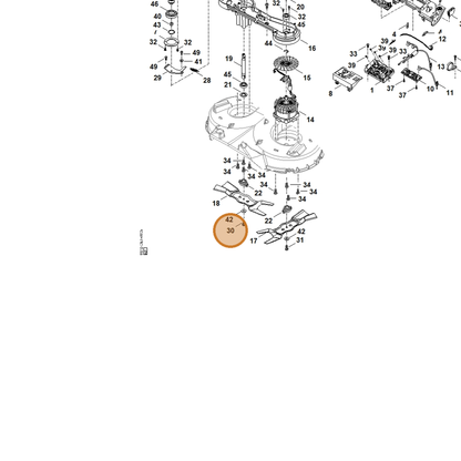 STIHL part 9008-348-1801 — IPL diagram snippet (6x zoom, amber highlight)
