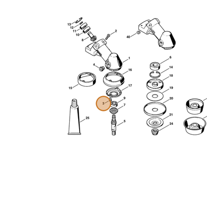 STIHL part 9022-313-0930 — IPL diagram snippet (6x zoom, amber highlight)