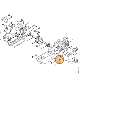 STIHL part 9022-341-0900 — IPL diagram snippet (6x zoom, amber highlight)