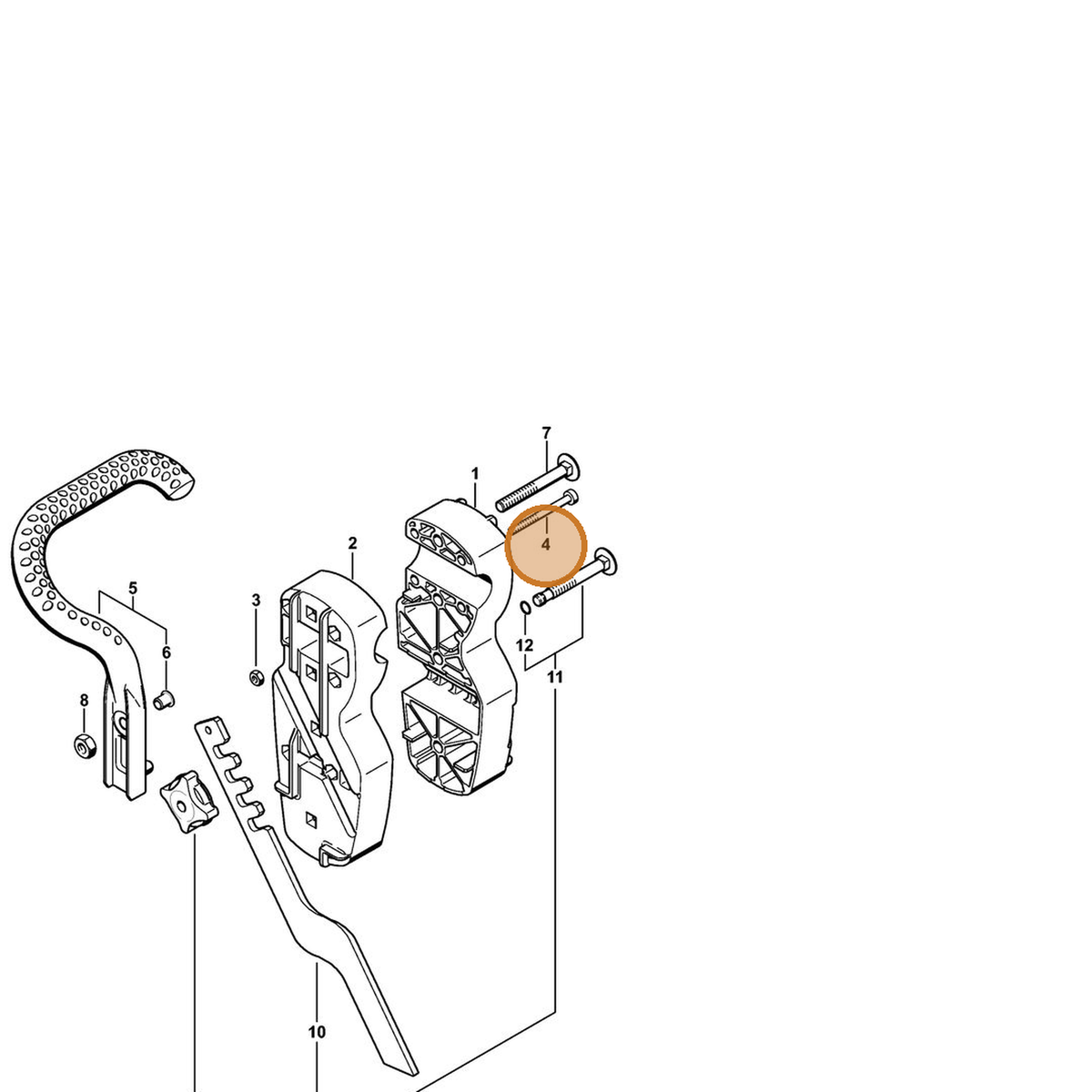 STIHL part 9022-341-1450 — IPL diagram snippet (6x zoom, amber highlight)
