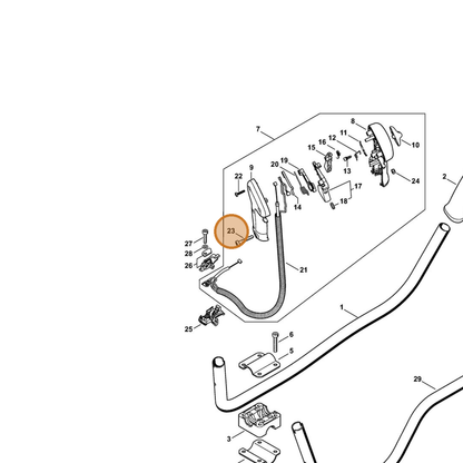 STIHL part 9022-346-1069 — IPL diagram snippet (6x zoom, amber highlight)