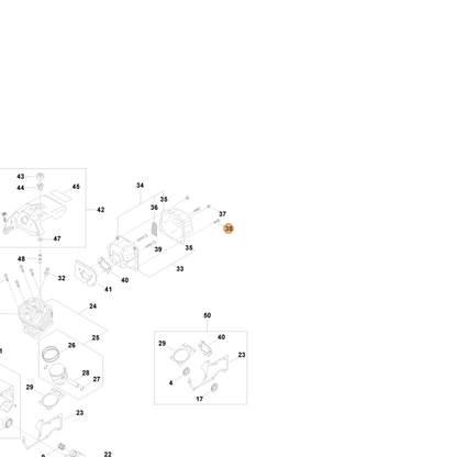 STIHL part 9022-399-1020 — IPL diagram snippet (6x zoom, amber highlight)