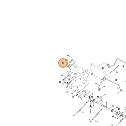 STIHL part 9027-068-1280 — IPL diagram snippet (6x zoom, amber highlight)