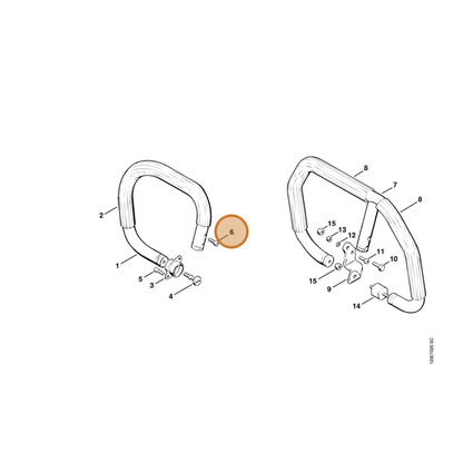 STIHL part 9036-341-1050 — IPL diagram snippet (6x zoom, amber highlight)