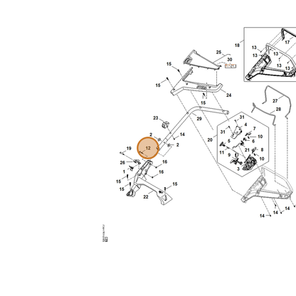 STIHL part 9037-319-1901 — IPL diagram snippet (6x zoom, amber highlight)