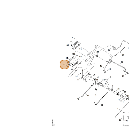 STIHL part 9039-488-0996 — IPL diagram snippet (6x zoom, amber highlight)