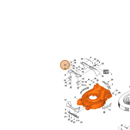 STIHL part 9039-488-1850 — IPL diagram snippet (6x zoom, amber highlight)