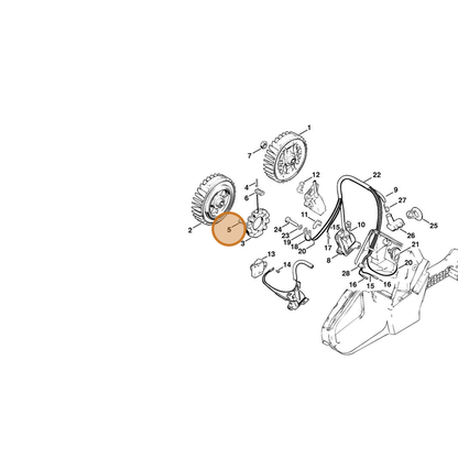 STIHL part 9041-319-0660 — IPL diagram snippet (6x zoom, amber highlight)
