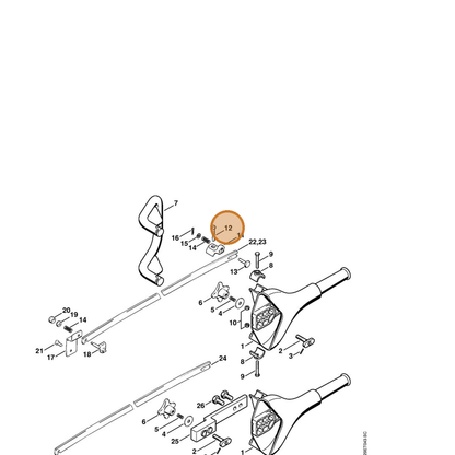 STIHL part 9042-216-1400 — IPL diagram snippet (6x zoom, amber highlight)
