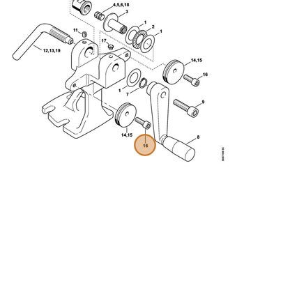 STIHL part 9045-319-9010 — IPL diagram snippet (6x zoom, amber highlight)