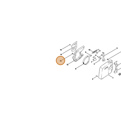 STIHL part 9048-319-0660 — IPL diagram snippet (6x zoom, amber highlight)