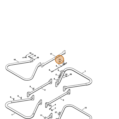 STIHL part 9063-319-1440 — IPL diagram snippet (6x zoom, amber highlight)