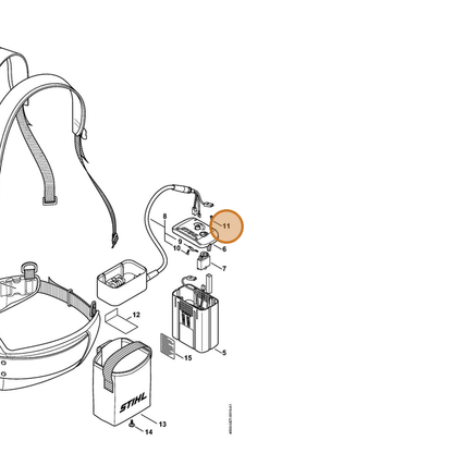 STIHL part 9073-478-2180 — IPL diagram snippet (6x zoom, amber highlight)
