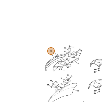 STIHL part 9074-478-4125 — IPL diagram snippet (6x zoom, amber highlight)