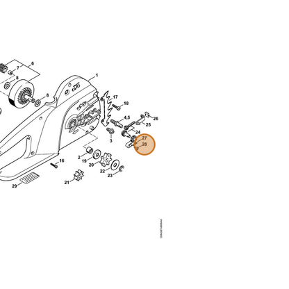 STIHL part 9075-478-0630 — IPL diagram snippet (6x zoom, amber highlight)