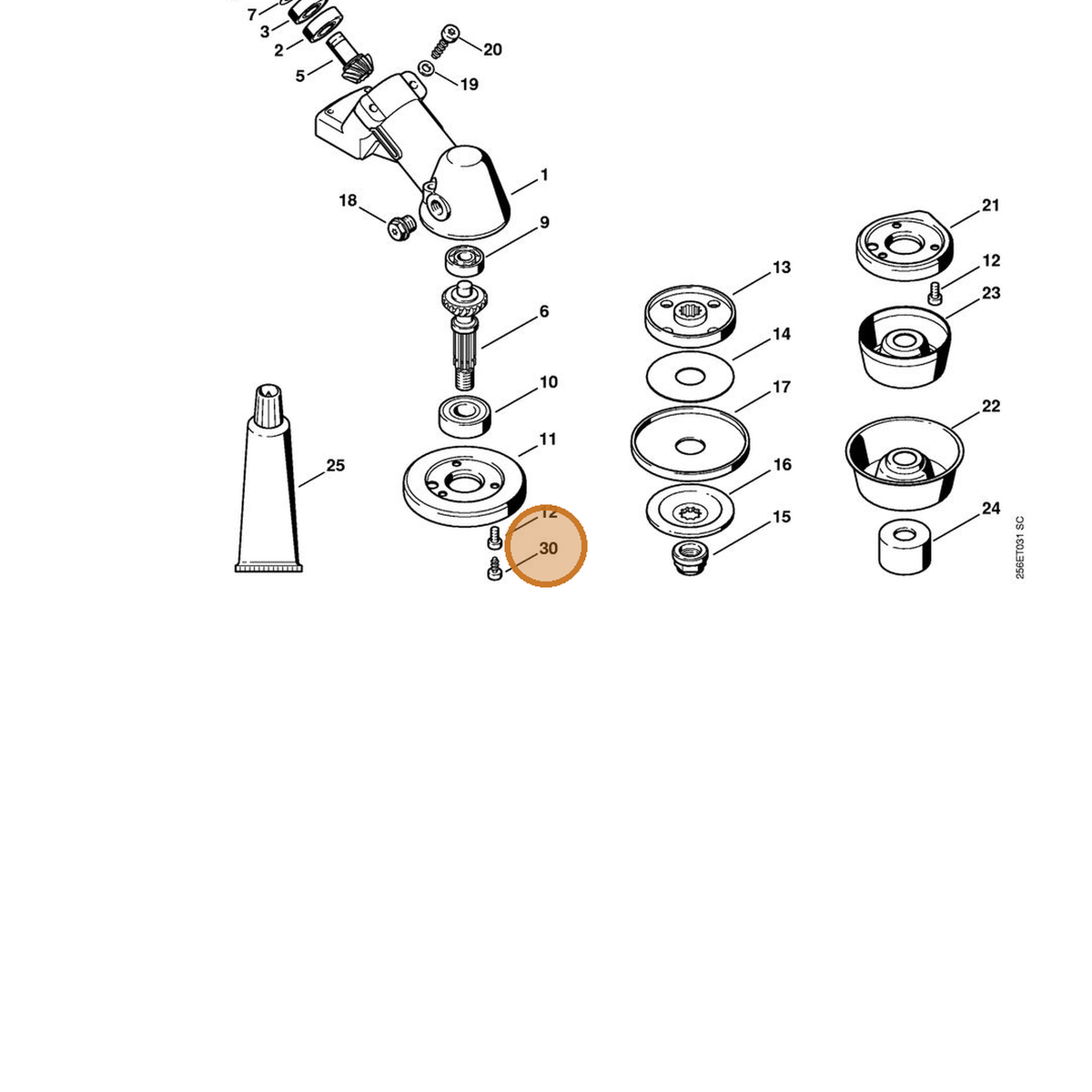 STIHL part 9075-478-4095 — IPL diagram snippet (6x zoom, amber highlight)