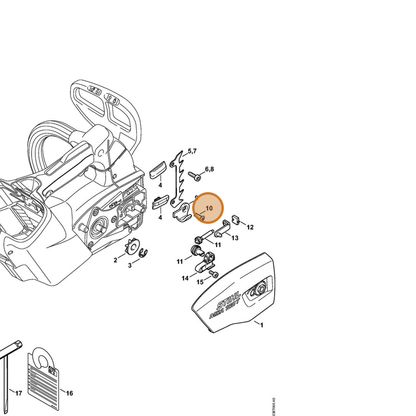 STIHL part 9075-478-4119 — IPL diagram snippet (6x zoom, amber highlight)