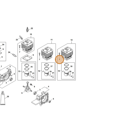 STIHL part 9075-478-4175 — IPL diagram snippet (6x zoom, amber highlight)