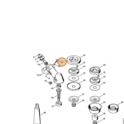 STIHL part 9075-478-4712 — IPL diagram snippet (6x zoom, amber highlight)