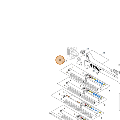 STIHL part 9075-478-4718 — IPL diagram snippet (6x zoom, amber highlight)