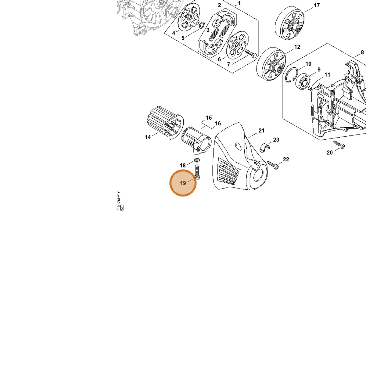 STIHL part 9075-478-4720 — IPL diagram snippet (6x zoom, amber highlight)
