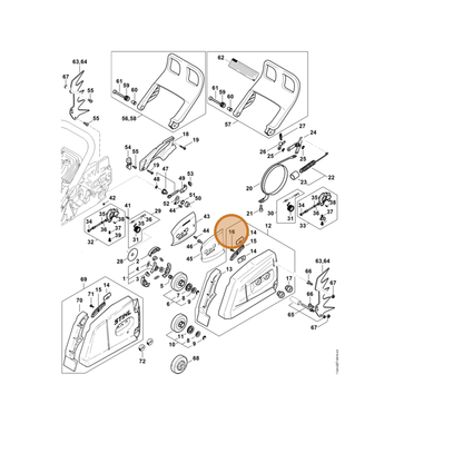 STIHL part 9076-478-2965 — IPL diagram snippet (6x zoom, amber highlight)