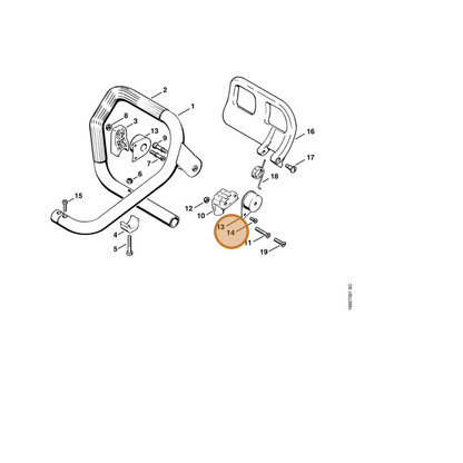 STIHL part 9079-319-0960 — IPL diagram snippet (6x zoom, amber highlight)