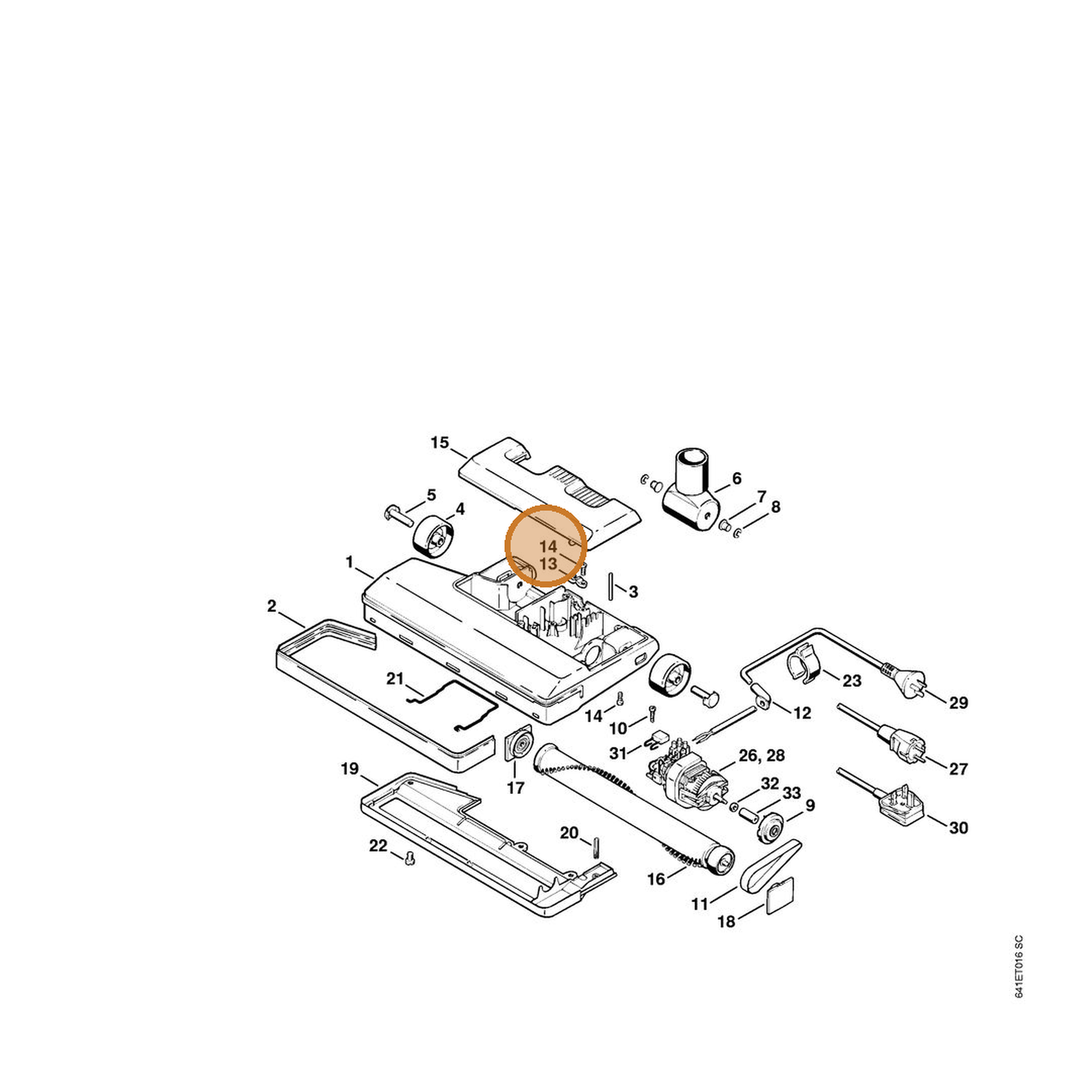 STIHL part 9103-021-3270 — IPL diagram snippet (6x zoom, amber highlight)