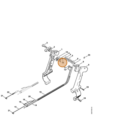 STIHL part 9104-003-0660 — IPL diagram snippet (6x zoom, amber highlight)