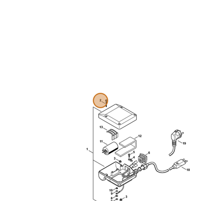 STIHL part 9104-003-0822 — IPL diagram snippet (6x zoom, amber highlight)