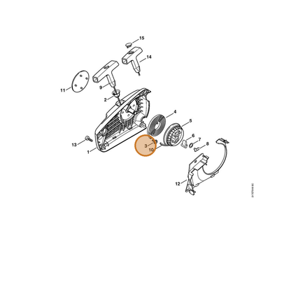 STIHL part 9104-003-2960 — IPL diagram snippet (6x zoom, amber highlight)